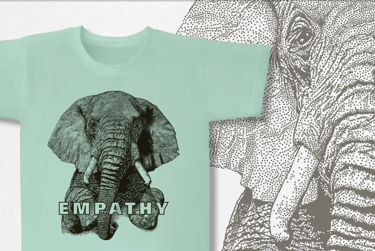Empathy shirt design elephant